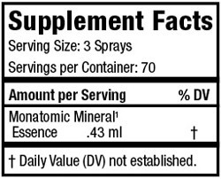 Etherium Gold homeopathic spray product label