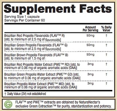 Supplement Facts - Bee Propolis Ultimate