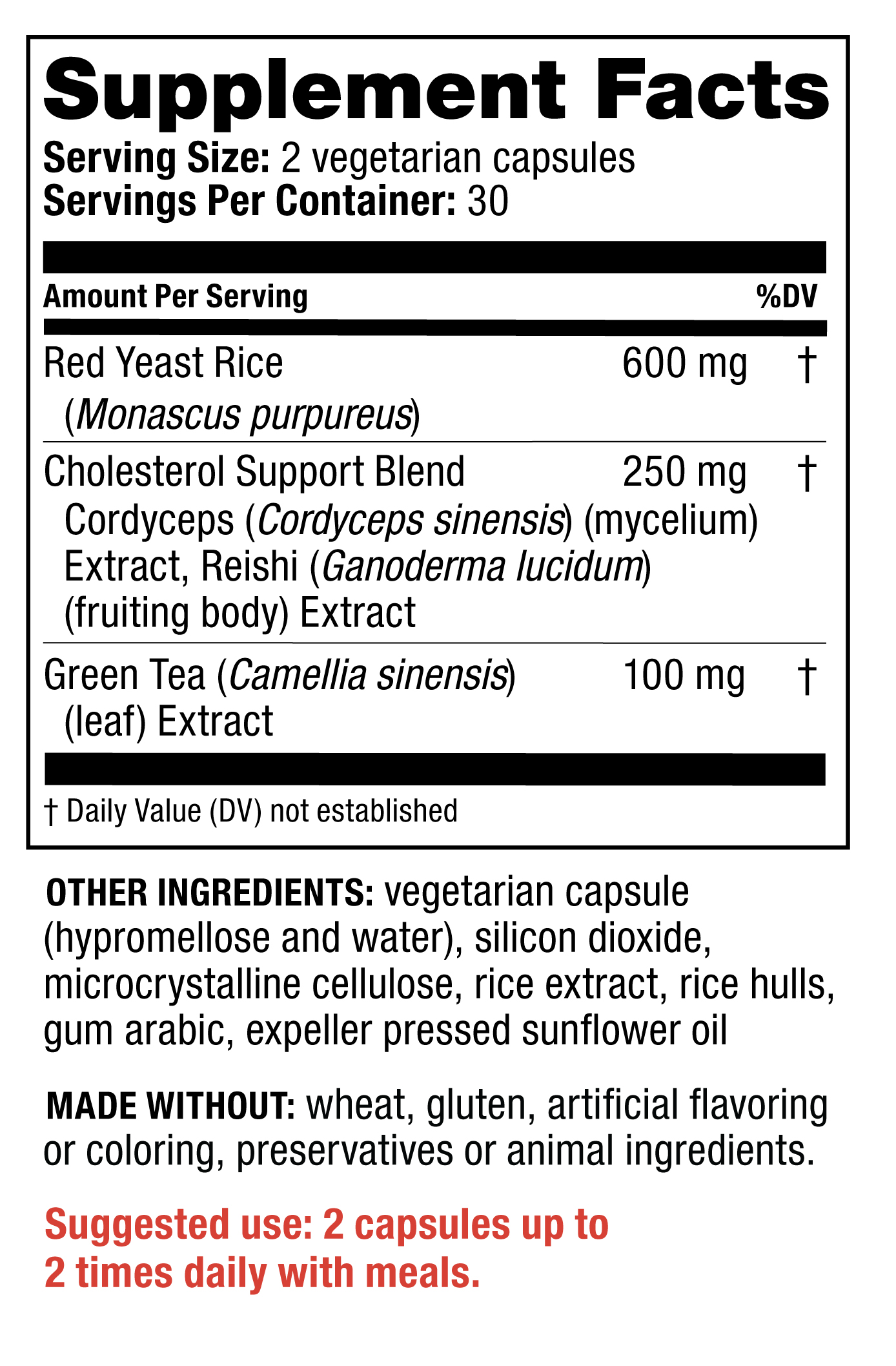 Supplement Facts - Cholesterol Triple Care