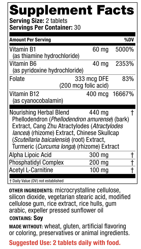 Supplement Facts - Nerve Shield