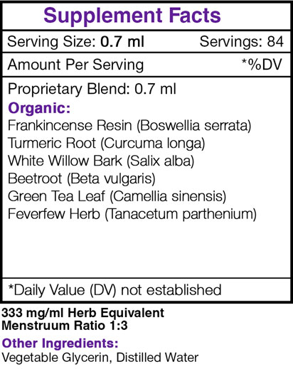 Supplement Facts - Minor Pain Care