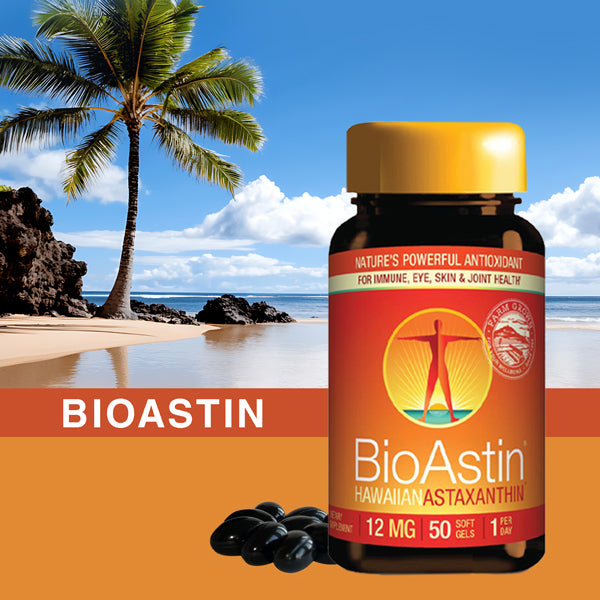 Nutrex Hawaii BioAstin on beach scene