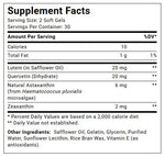 EyeAstin  by  Nutrex Hawaii supplement facts panel - 60 Capsules