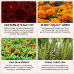 EyeAstin ingredients astaxanthin lutein zeaxanthin quercetin