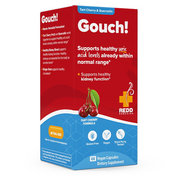Gouch  by  Redd Remedies product carton - 60 Capsules