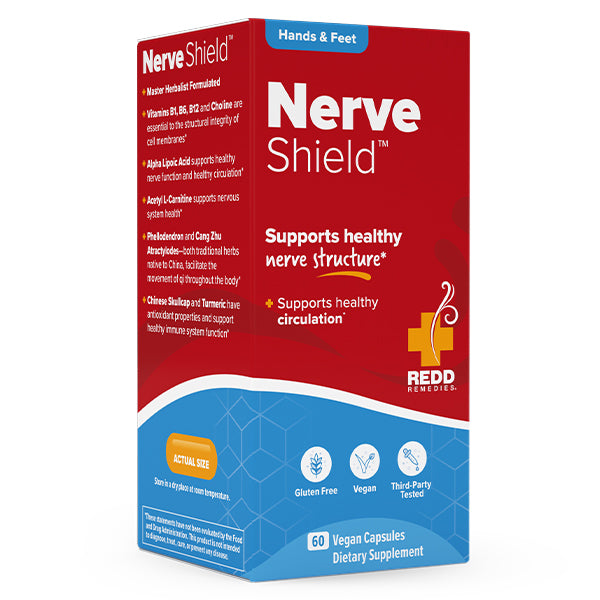 Nerve Shield  by  Redd Remedies product carton - 60 Tablets