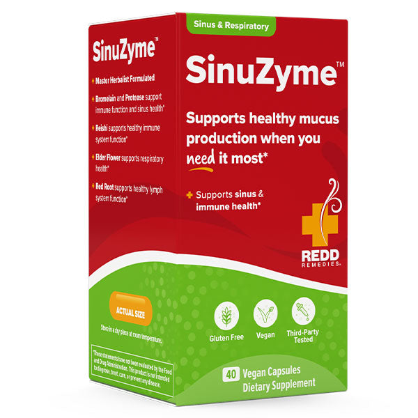 SinuZyme  by  Redd Remedies product carton - 40 Capsules