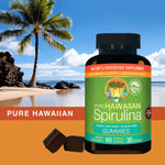 Hawaiian Spirulina Gummies with Cubes shown