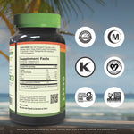 Spirulina Powder supplement facts and icons