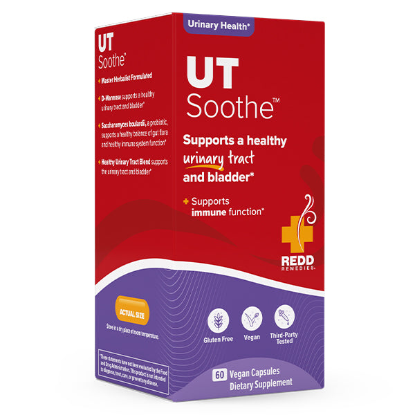 UT Soothe  by  Redd Remedies product carton - 60 Capsules