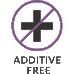 Icon representing product is free of additives