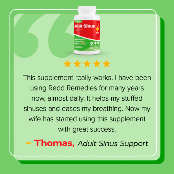 adult sinus support testimonial