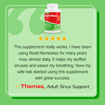 adult sinus support testimonial