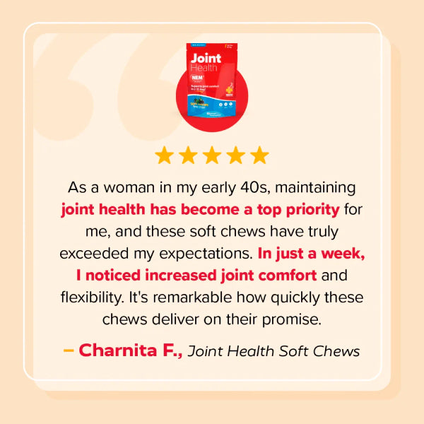 joint health soft chews testimonial
