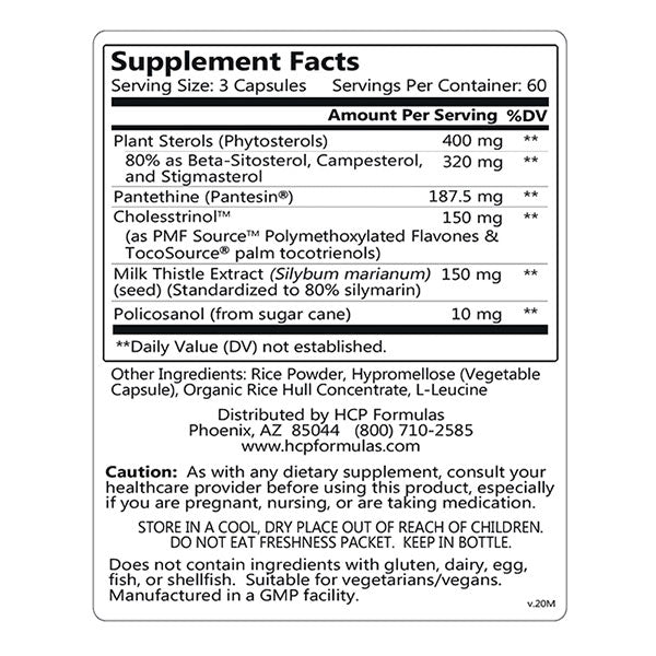 LipiCept  by  HCP Formulas supplement facts panel - 180 Capsules