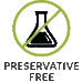 Icon representing product is free of preservatives