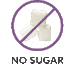 Icon representing product is free of sugar