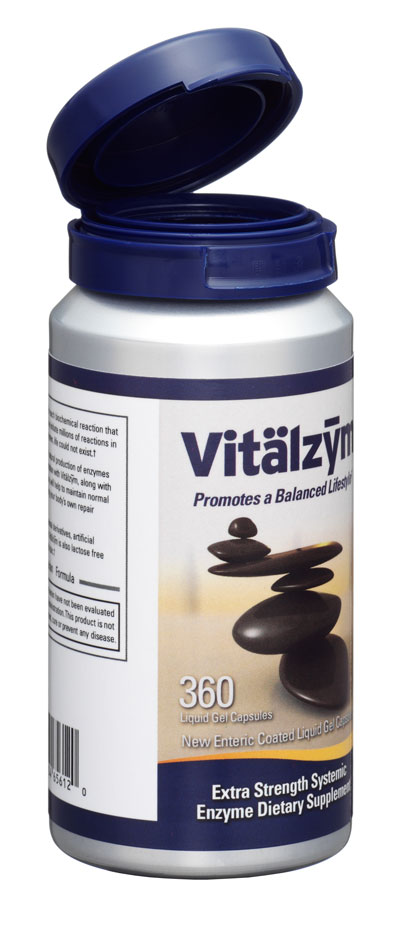 Vitalzym bottle flip top lid